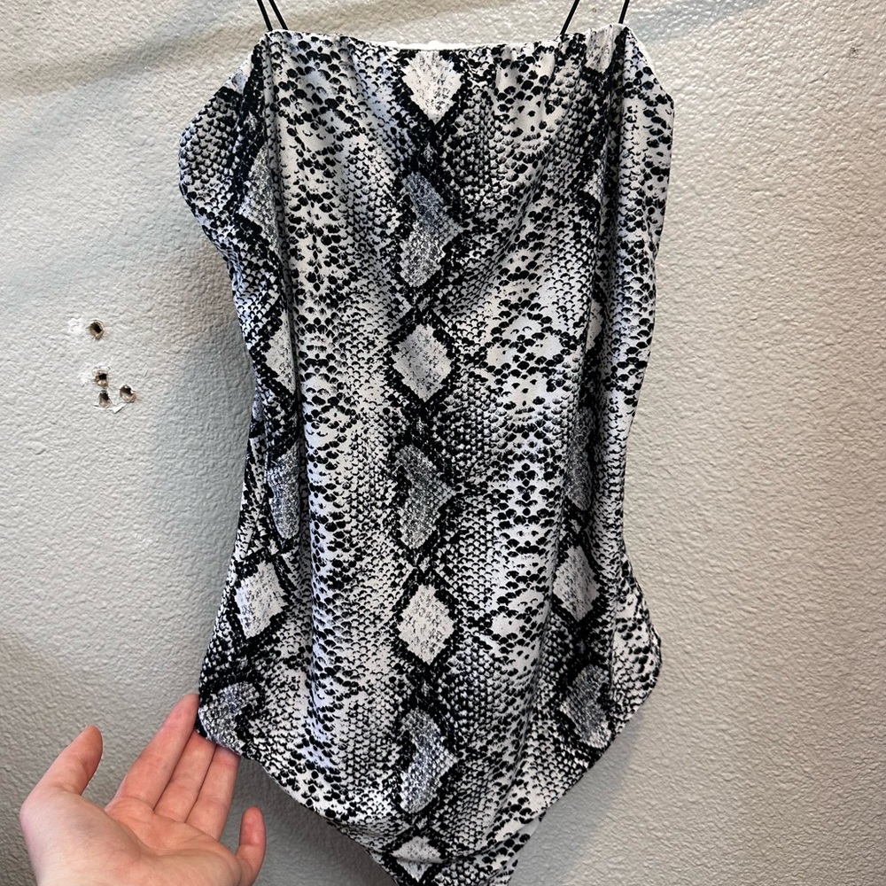 Windsor Snakeskin Print Bodysuit